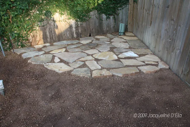 flagstone corner installed
