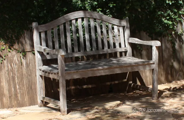 Teak garden bench